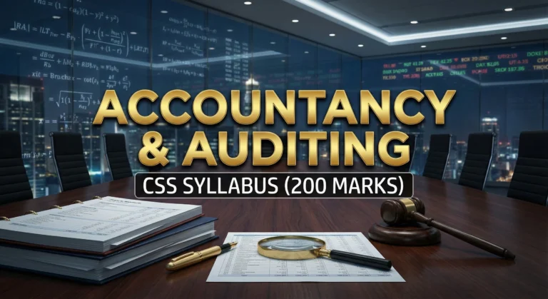 ACCOUNTANCY and AUDITING CSS SYLLABUS