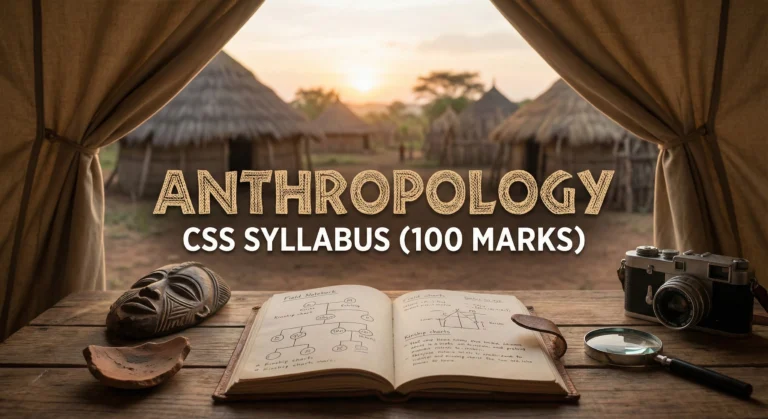 ANTHROPOLOGY CSS SYLLABUS