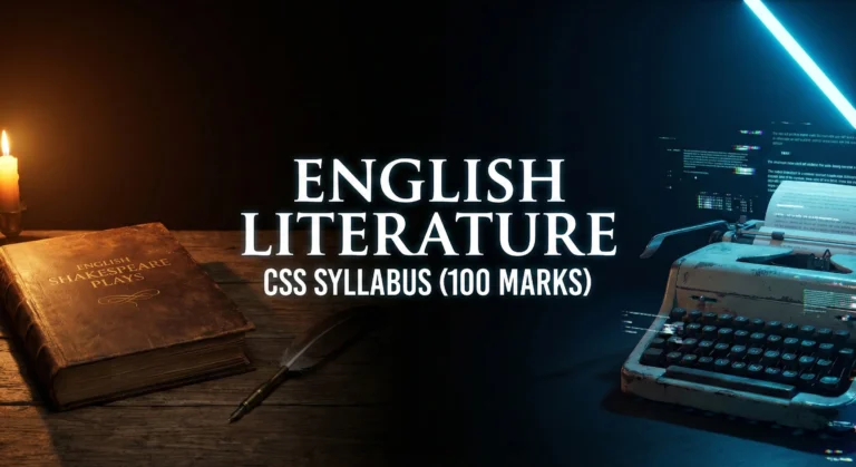 ENGLISH LITERATURE CSS SYLLABUS