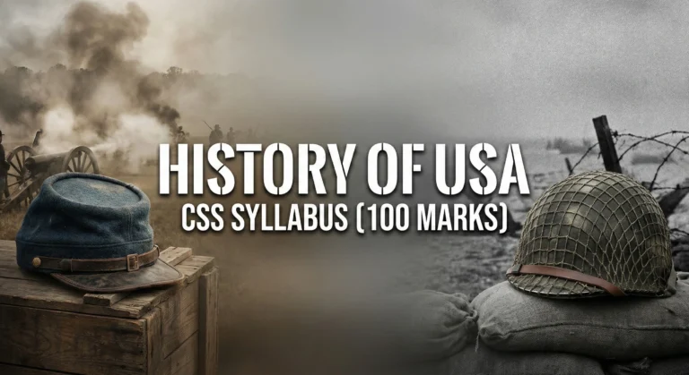 HISTORY OF USA CSS SYLLABUS