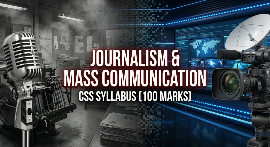 JOURNALISM AND MASS COMMUNICATION CSS SYLLABUS