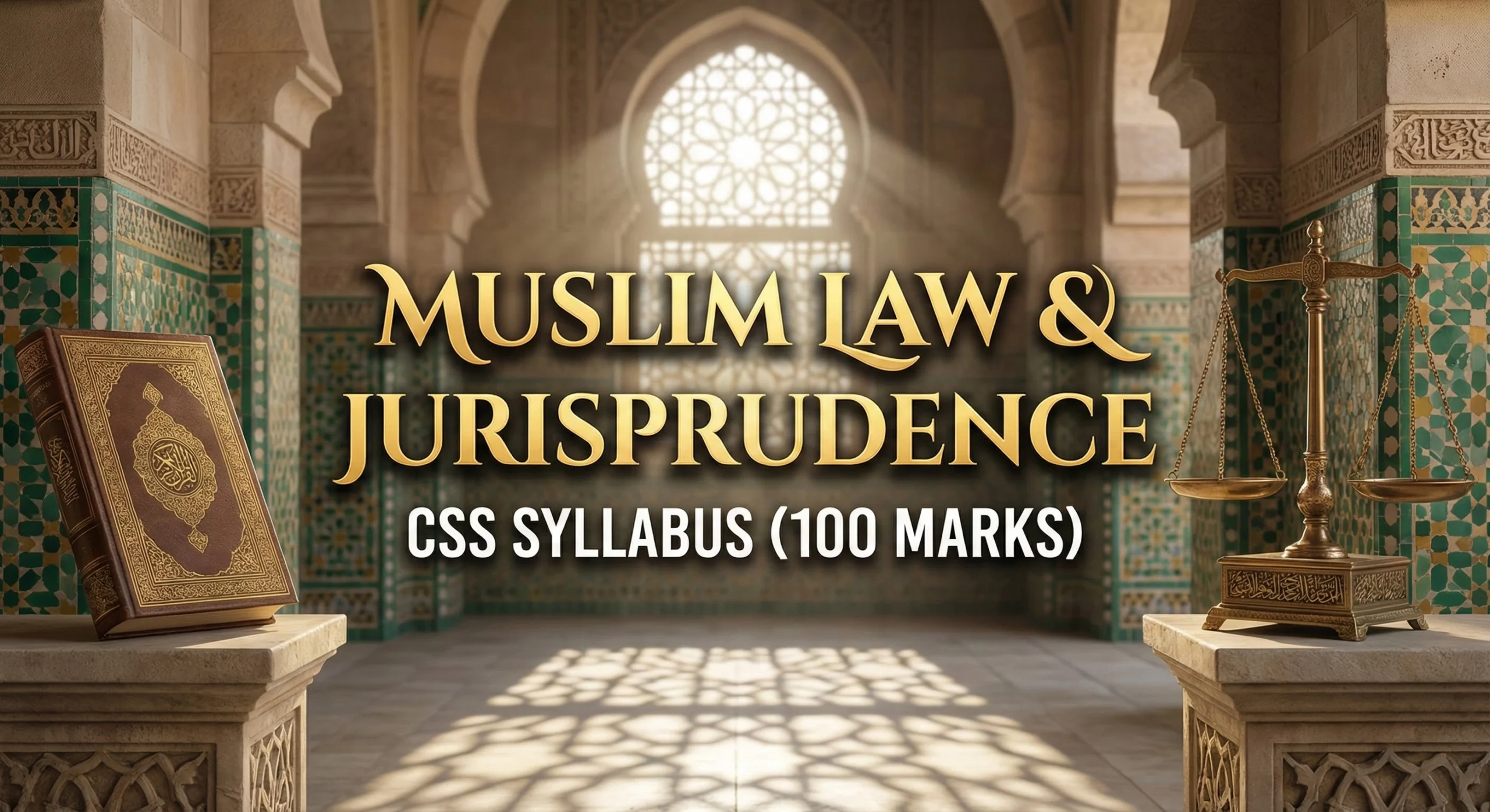 MUSLIM LAW & JURISPRUDENCE CSS SYLLABUS