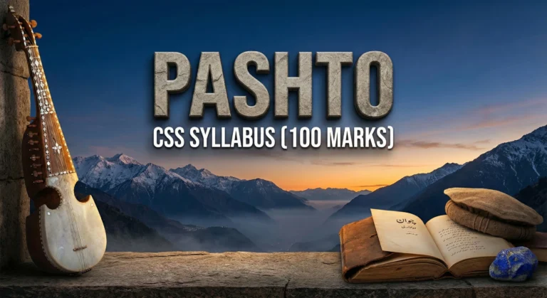 PASHTO CSS SYLLABUS