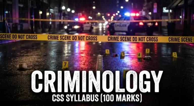 Criminology CSS Syllabus