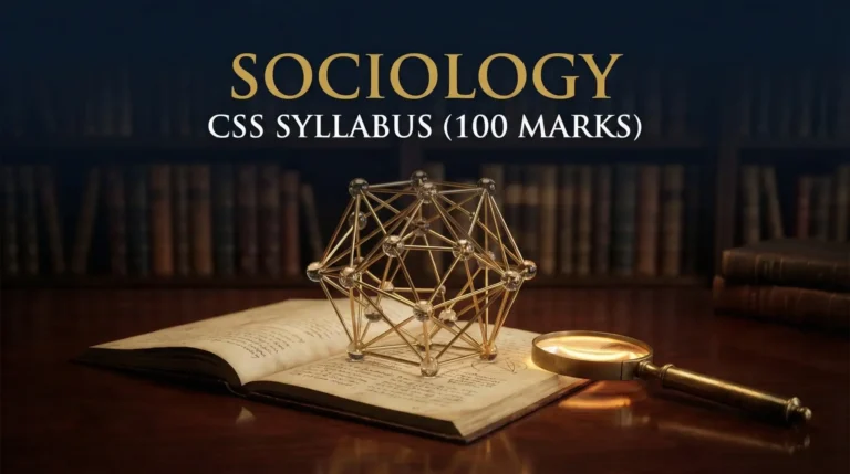 Sociology CSS Syllabus
