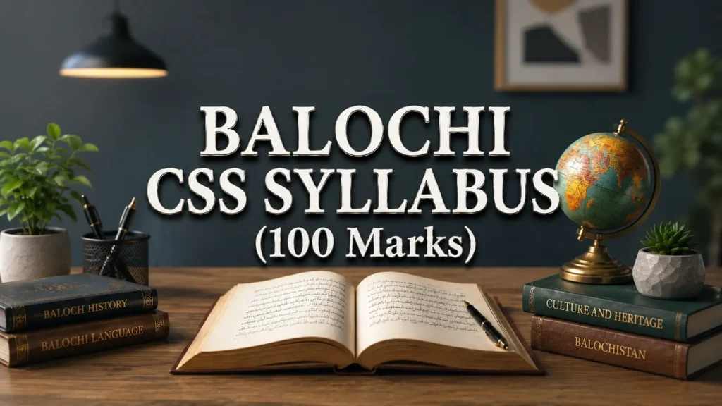 Balochi CSS Syllabus